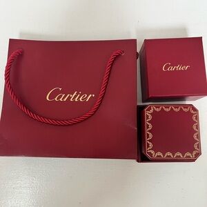 Cartier Love Ring Boxes and Bag - ring not included